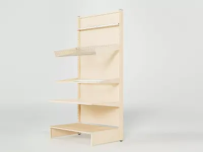 Bay Shelf With Attachments Low-poly 3D model