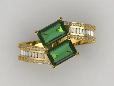 Womens Ring jr00154 3D print model