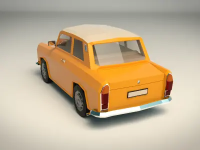 Low Poly Sedan Car 13 Low-poly 3D model