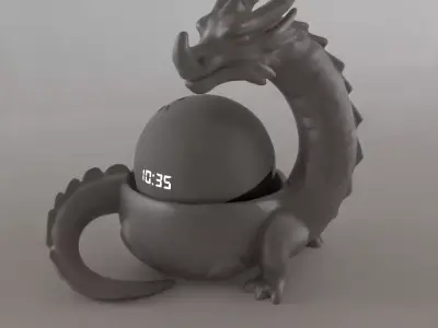 Dragon Organizer Echo Dot Holder planter candle holder 2 3D print model