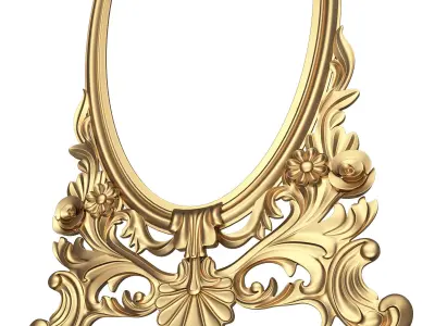 Classic Mirror 07 Low-poly 3D model