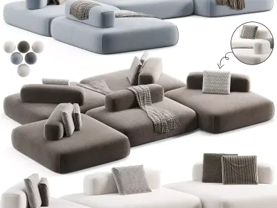 Modular sofa Flow Plus by Aatom 3D model