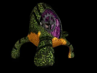 Mechanics-heart creature Hodun Low-poly 3D model