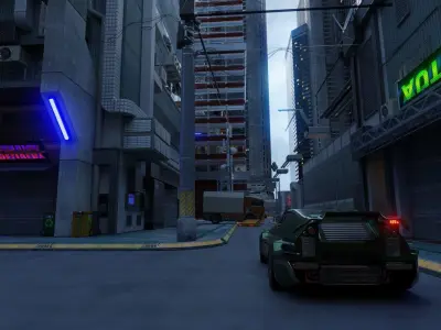 Super large cyberpunk city 3D model