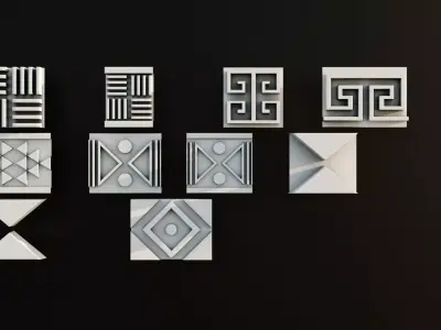 Ornament Pack Vol 31 - Medieval Modern Romanesque 3D model