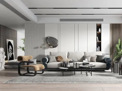 Modern Room Luxury Living Style 3D model