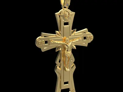 Jesus Cross Pendant 10359 3D print model