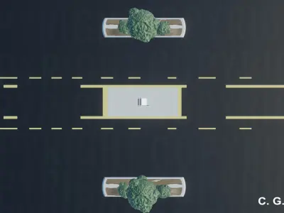 Small  Scene  EV Changer station 3D model