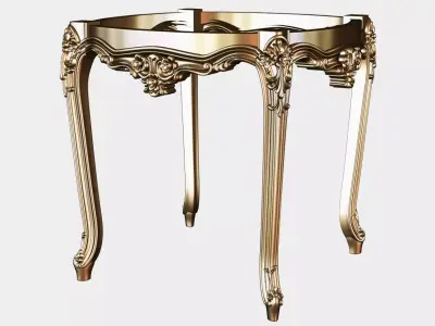 Carved coffee table for cnc 19 3D model