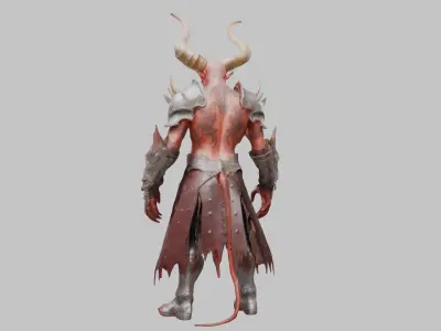 Demon Lord 3D Model - Fantasy Character Low-poly 3D model