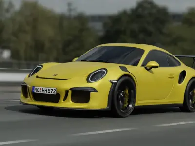 porsche 911 GT3 RS 3D model Textured