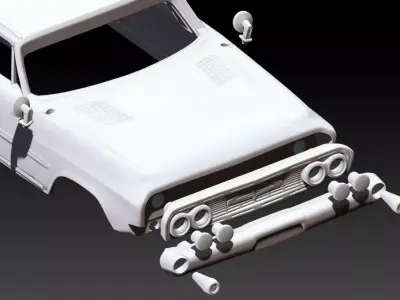 Dodge Polara Station Wagon Body Kit 3D print model