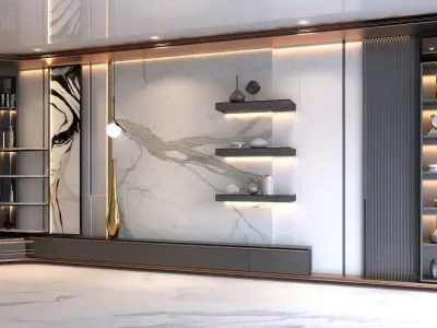 Wall Decore    TV Wall 3D model