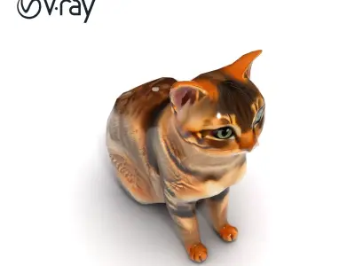 Realistic Domestic Cat Model Pack Low-poly 3D model purchase