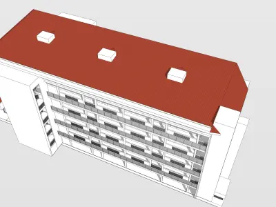 worker-hostel apartment 3D model