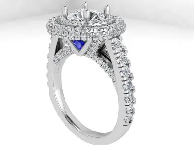 Round Halo Ring 3431 3D print model
