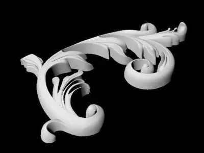 Central decor ornament for furniture 3D model 616