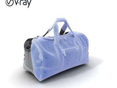 Sleek Duffel Bag D Model Pack Low-poly 3D model