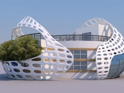 0049 - Chalet - Villa Organic 3D model