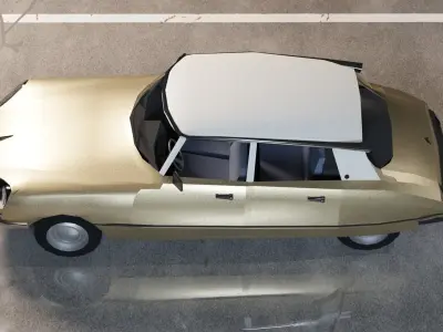 Citroen DS Low-poly 3D model