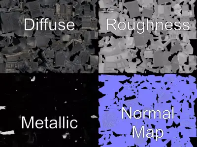 Gothic Mansion model pack Low-poly 3D model