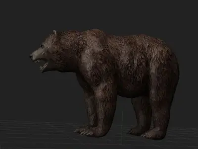 Bear Highpoly grizzly 3D model
