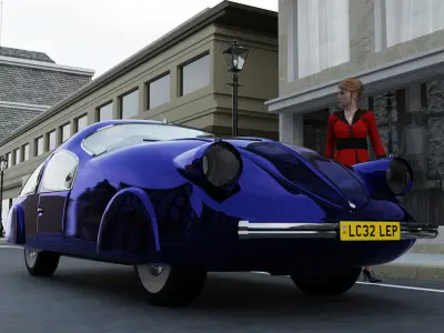 Atomic Car - Blue Angel 3D model