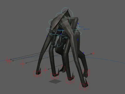 Female Muto Rig Low-poly 3D model