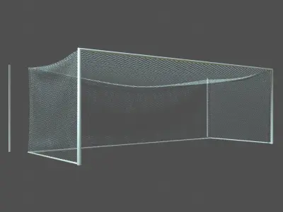 Soccer Ball and GoalPosts Free 3D model