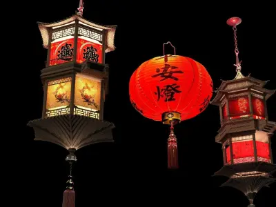 Chinese palace lantern 3D model