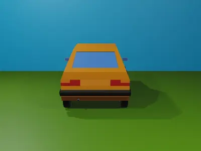 VW Golf I Low Poly Low-poly 3D model
