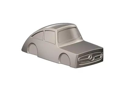 Simple Mercedes 300SL gullwing grille car sculpture decor 3D print model