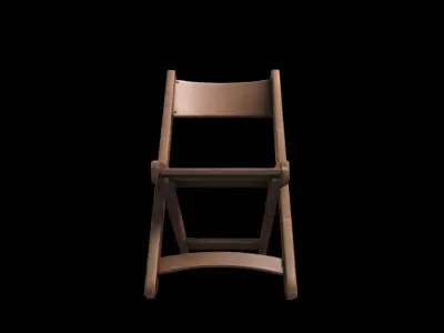  Classic Folding Chair Isolated On 3d Model 3D model