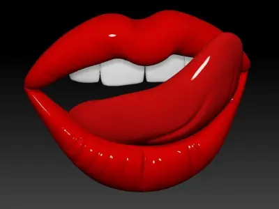 Lips Lick 3D print model