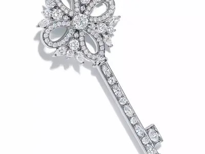 Tiffany Victoria Key Pendant large 3D print model