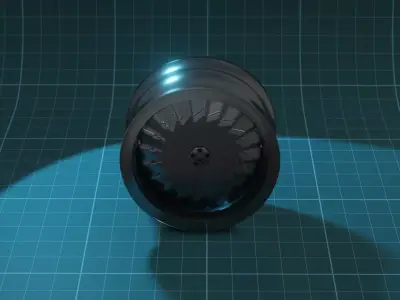 Filled wheel rim 3D model