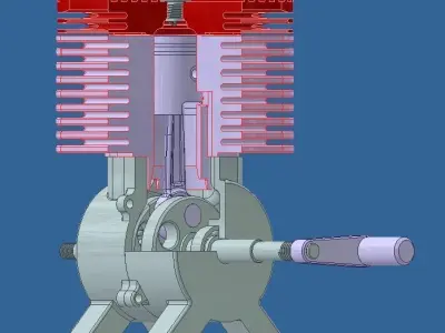 2 stroke Engine Assembly 3D print model