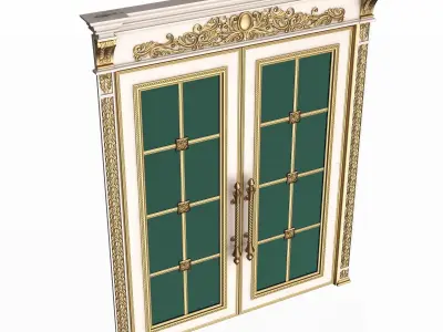 Carved Door Classic 01101 White Low-poly 3D model