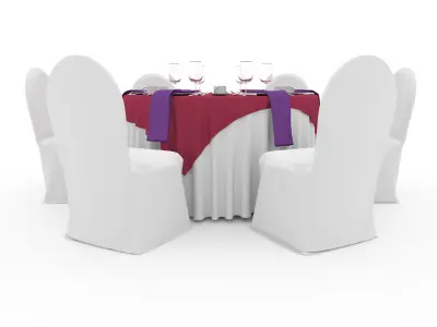Banquet Table and Chair 41 3D model