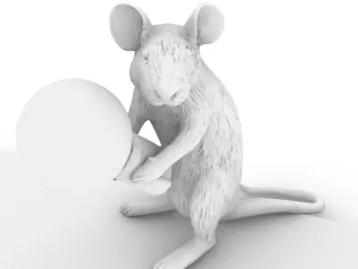 Tiny Mouse Lamp 3D model