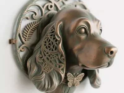 dog sculpture 3D print model get