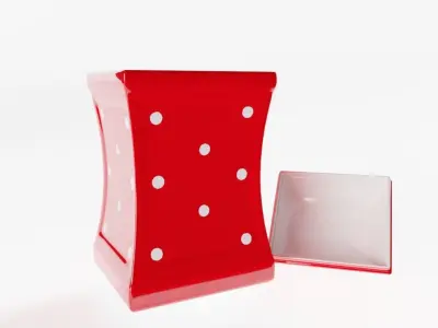 Big Polka Dot Kitchen Storage Jar 3D model