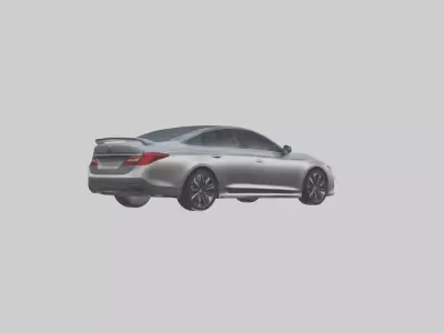 Hightech Performance Sedan model Low-poly 3D model