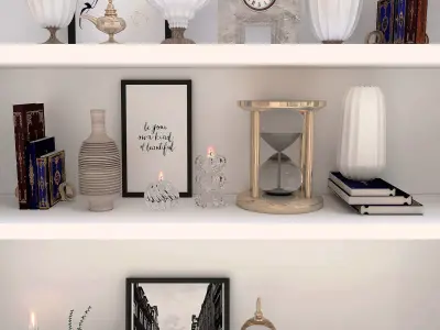 Shelf Decor Set 3D model