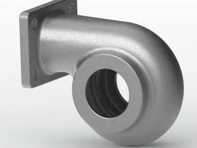 Cast Iron Turbine Housing 3D print model