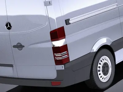 Mercedes Sprinter short low 2017 VRAY 3D model