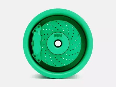 15x10 BRM6 Wheel and Brake 3D print model