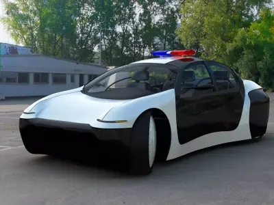 Futuristic Police Car 3D model