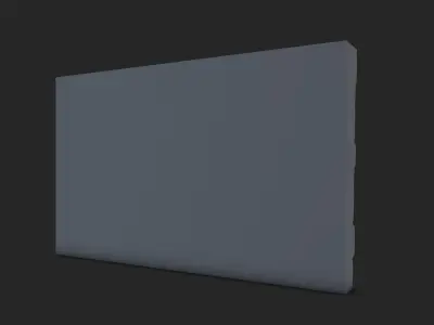 Heavy Patina Stone Wall Asset 3D model