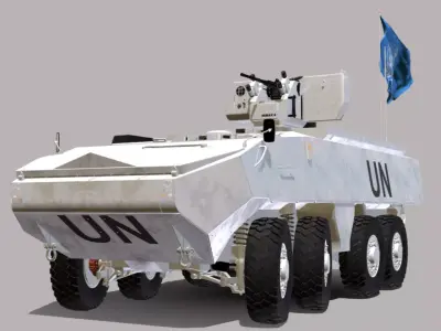 MOWAG PIRANHA III C 8X8 REMAX 4 UN Low-poly 3D model